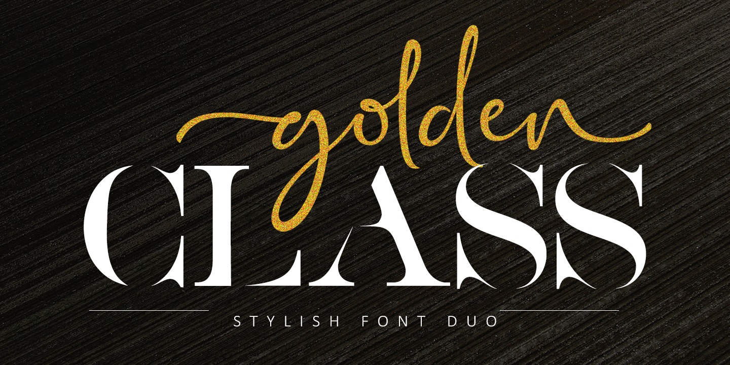 Przykładowa czcionka Golden Class Font Duo #1